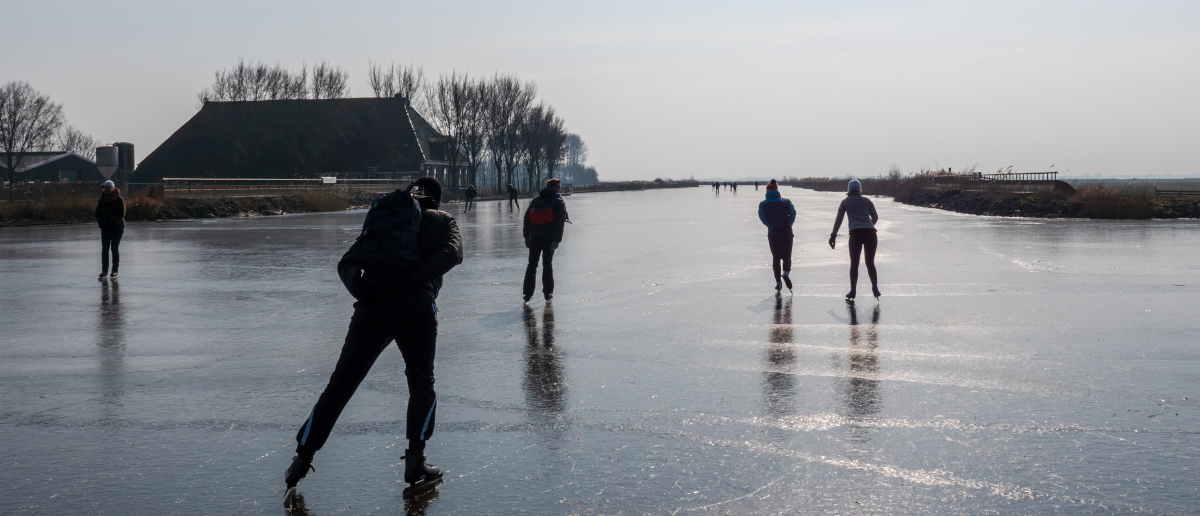 Skaters in Friesland